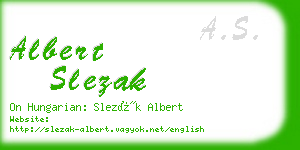 albert slezak business card